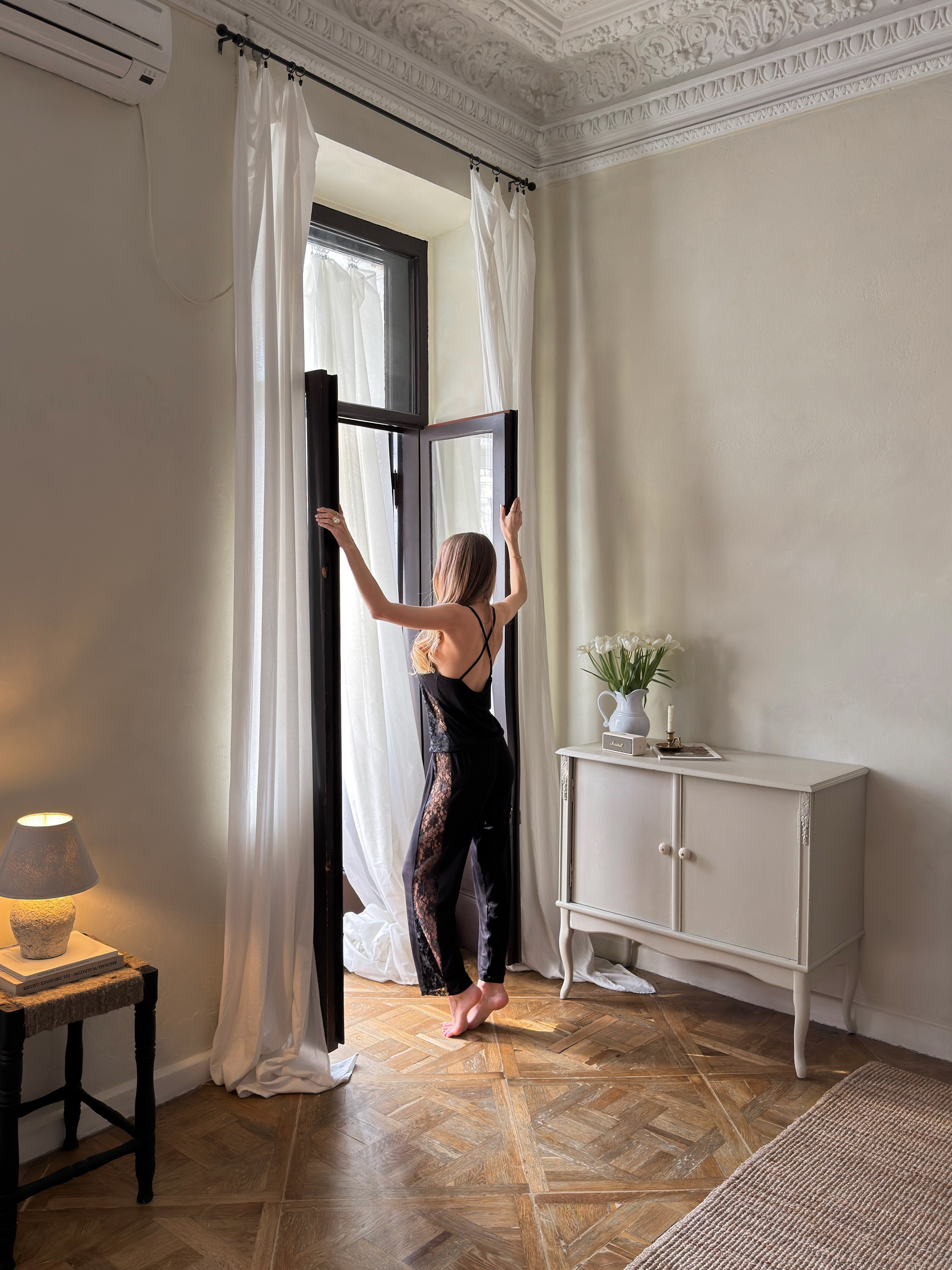 Dantel Detaylı Pijama Takımı