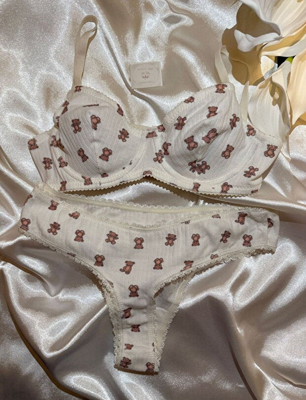 Ayıcık Desenli Romantik Set