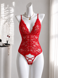 Dantel Detaylı Transparan Bodysuit
