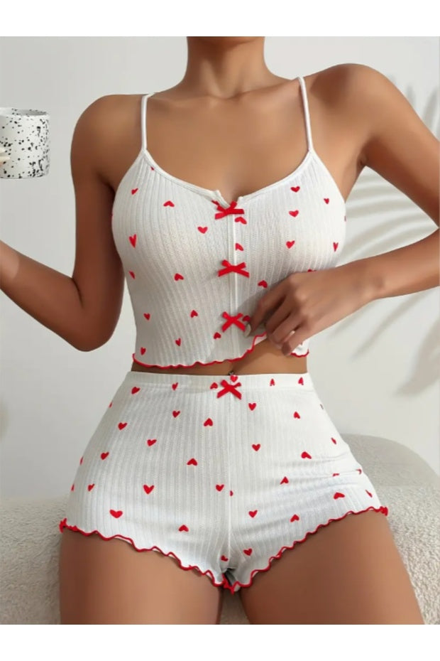 Kalpli Askılı Şortlu Pijama Takımı