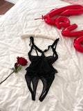 Özel Bölgesi Açık Bodysuit