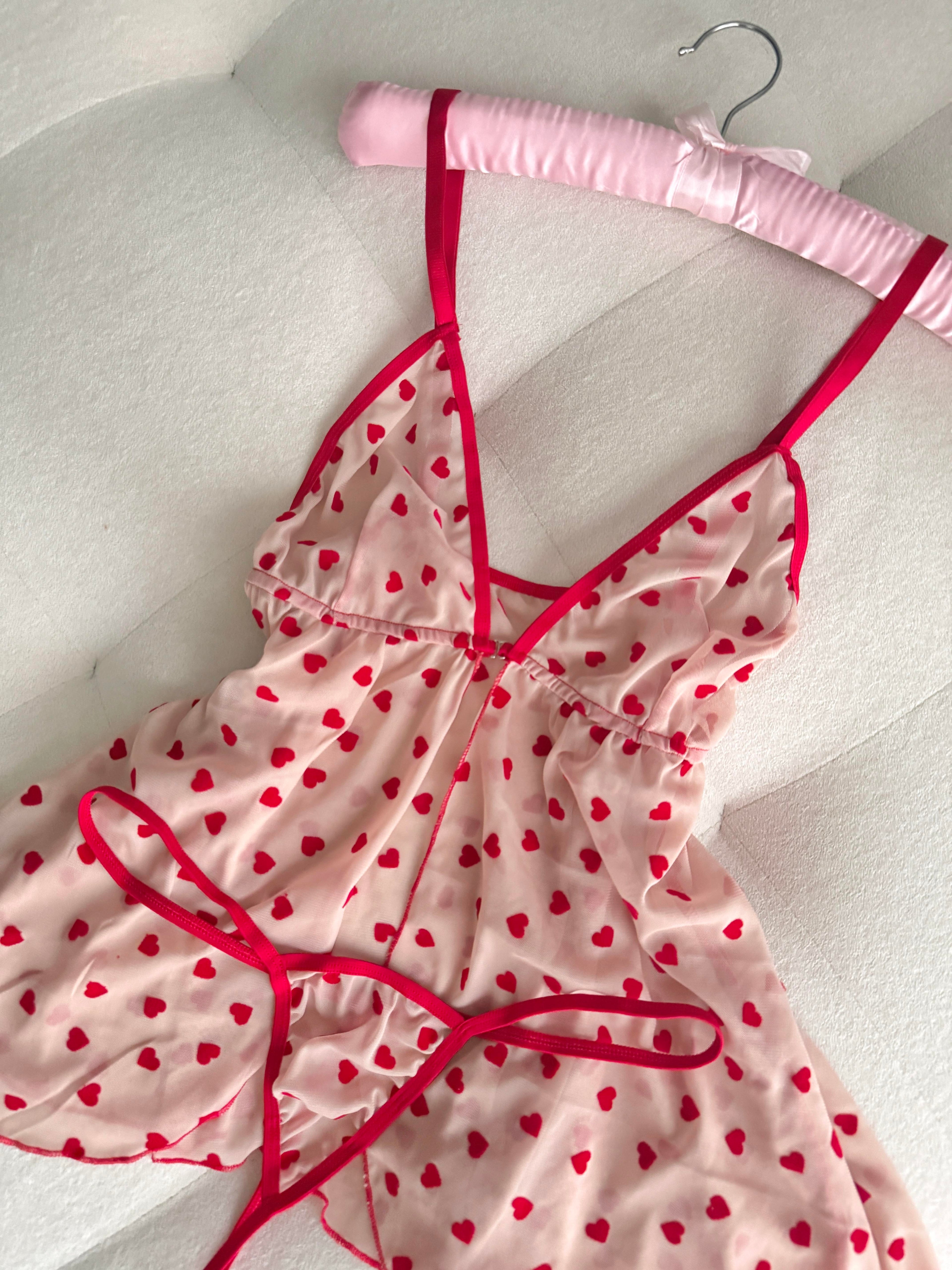 Kalp Detaylı Babydoll
