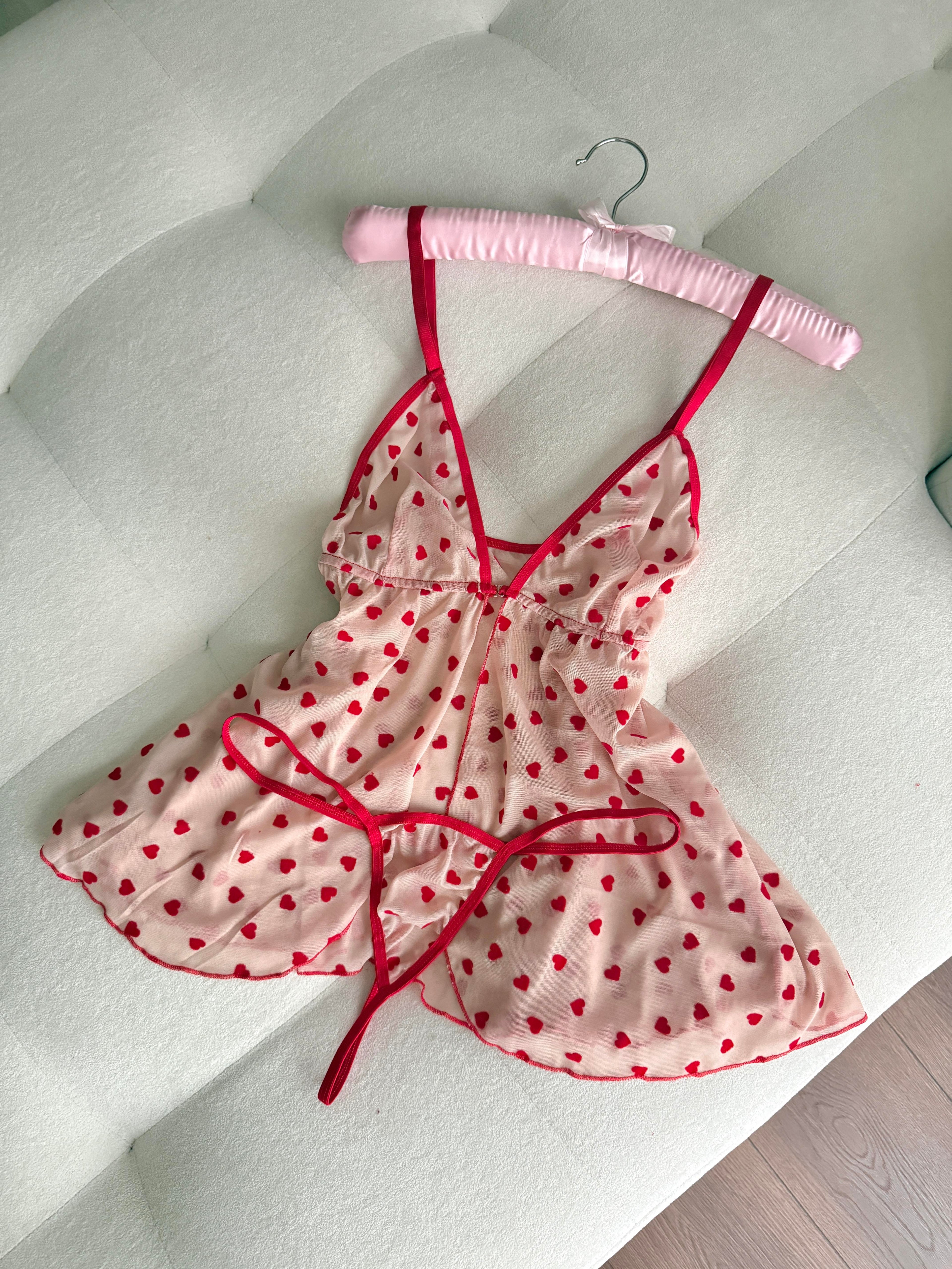 Kalp Detaylı Babydoll