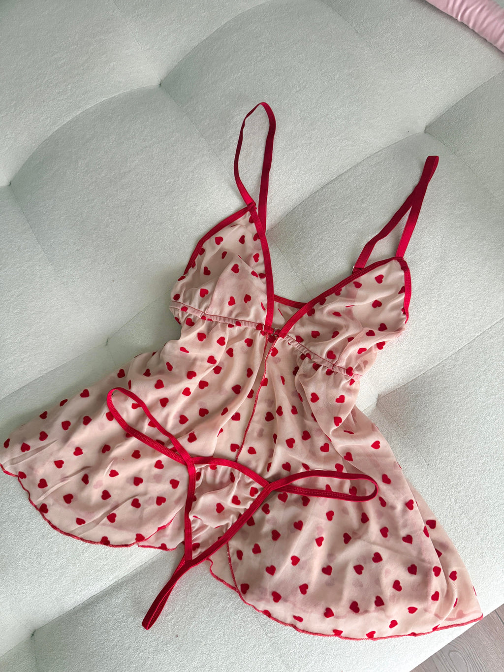Kalp Detaylı Babydoll